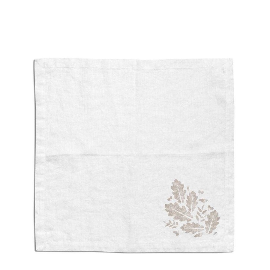 Daylesford Organic Oakleaf Napkin Light Grey Online