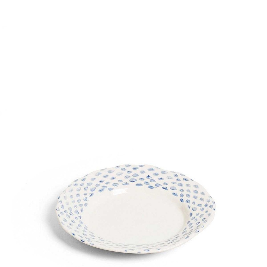 Daylesford Organic Dot Side Plate Blue Wholesale