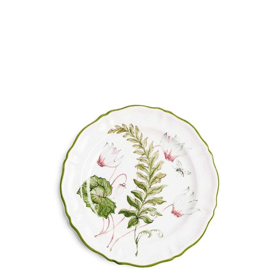 Daylesford Organic Daylesford X Colefax Quince Garden Side Plate With Fern & Cyclamen Wholesale