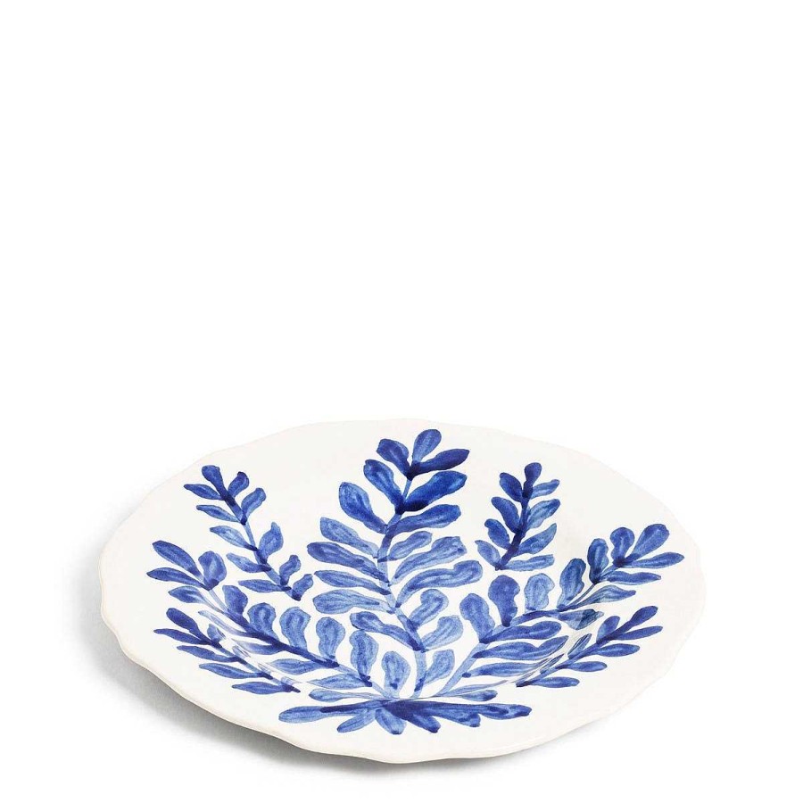 Daylesford Organic Leaf Dinner Plate Blue Best