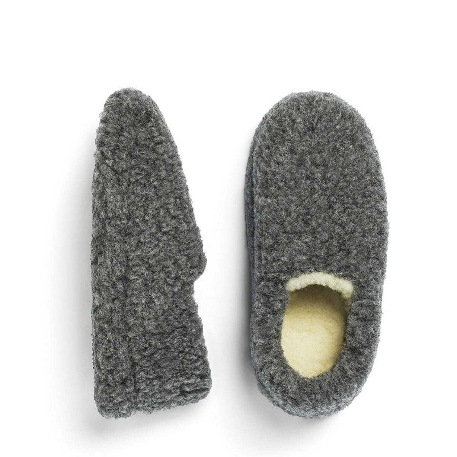 Daylesford Organic Men'S Wool Slippers Grey 45-46 Online