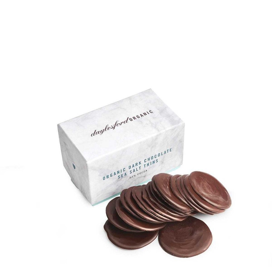 Daylesford Organic Organic Dark Chocolate Sea Salt Thins Hot