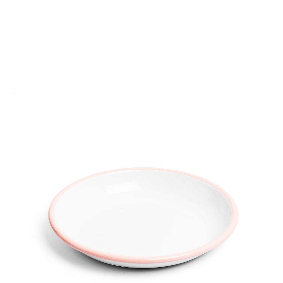 Daylesford Organic White & Pink Enamel Plate 26Cm Best