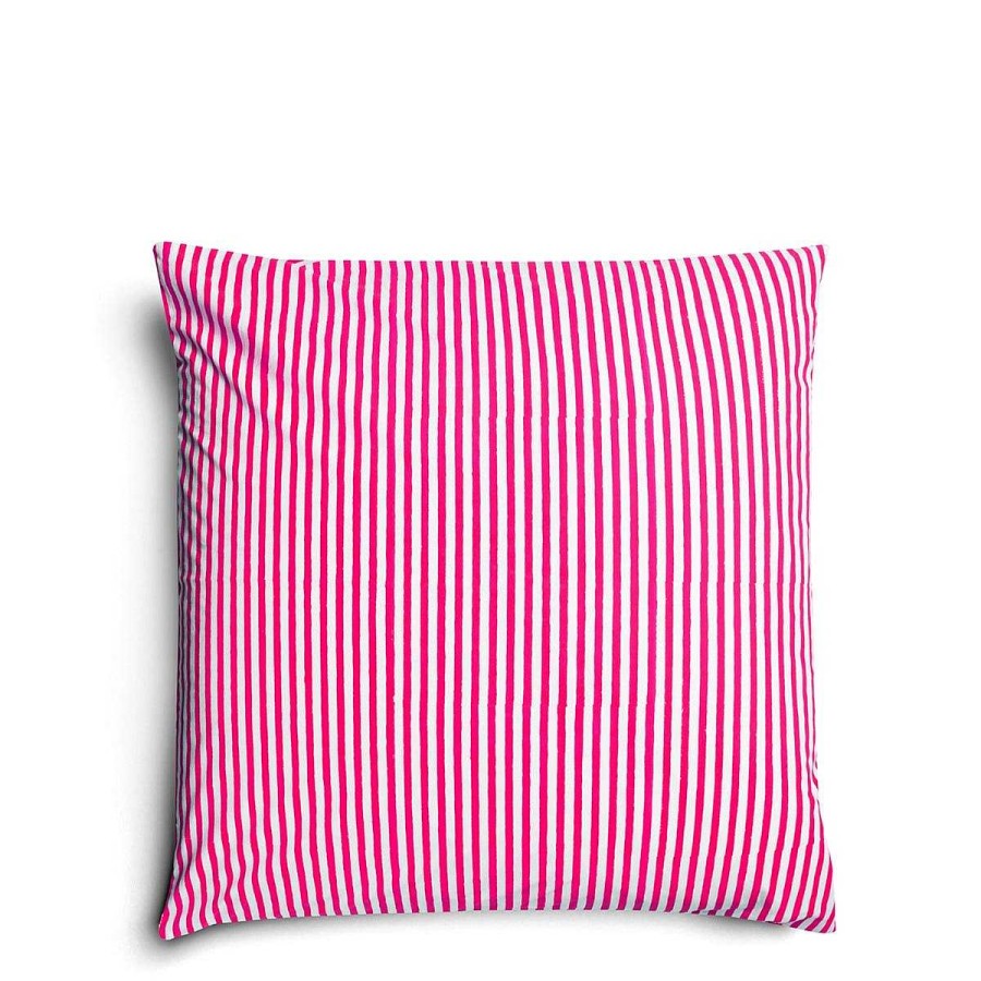 Daylesford Organic Saunton Pink Stripe Cushion Small Wholesale