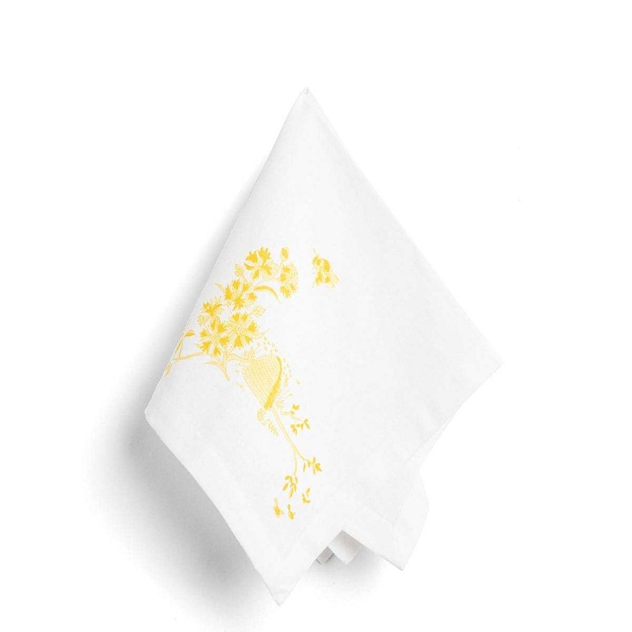 Daylesford Organic Beehive Yellow Napkin New