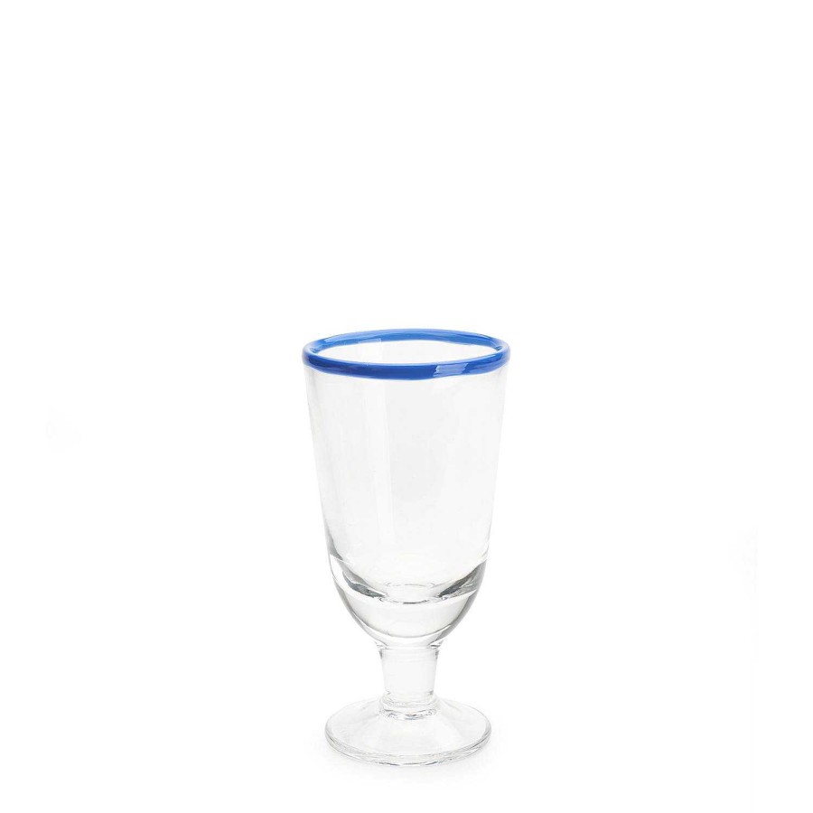 Daylesford Organic Ledbury Wine Glass Blue Tipped New