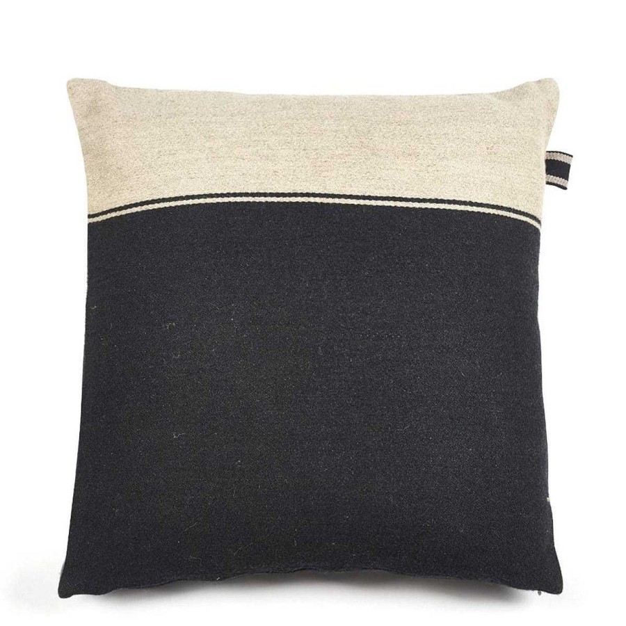 Daylesford Organic Marshall Black Flax Cushion Hot