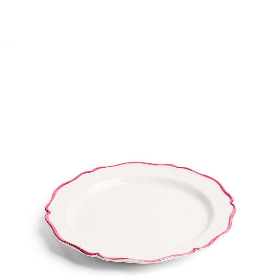 Daylesford Organic Vintage Plate Pink Border Best