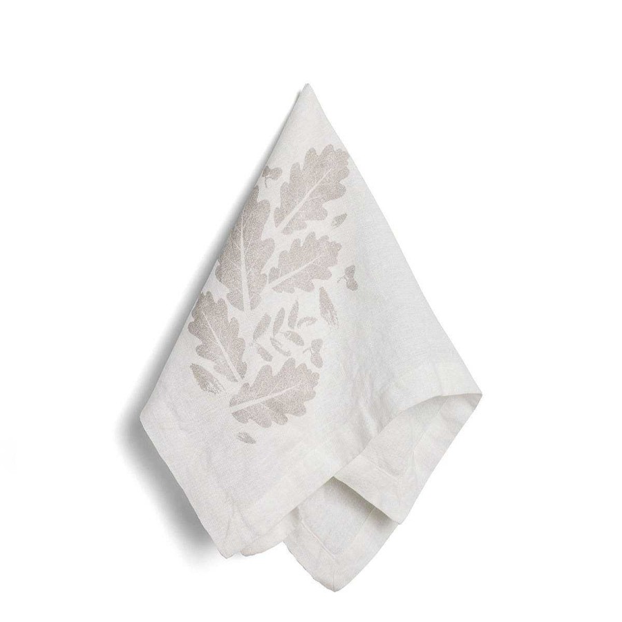 Daylesford Organic Oakleaf Napkin Light Grey Online