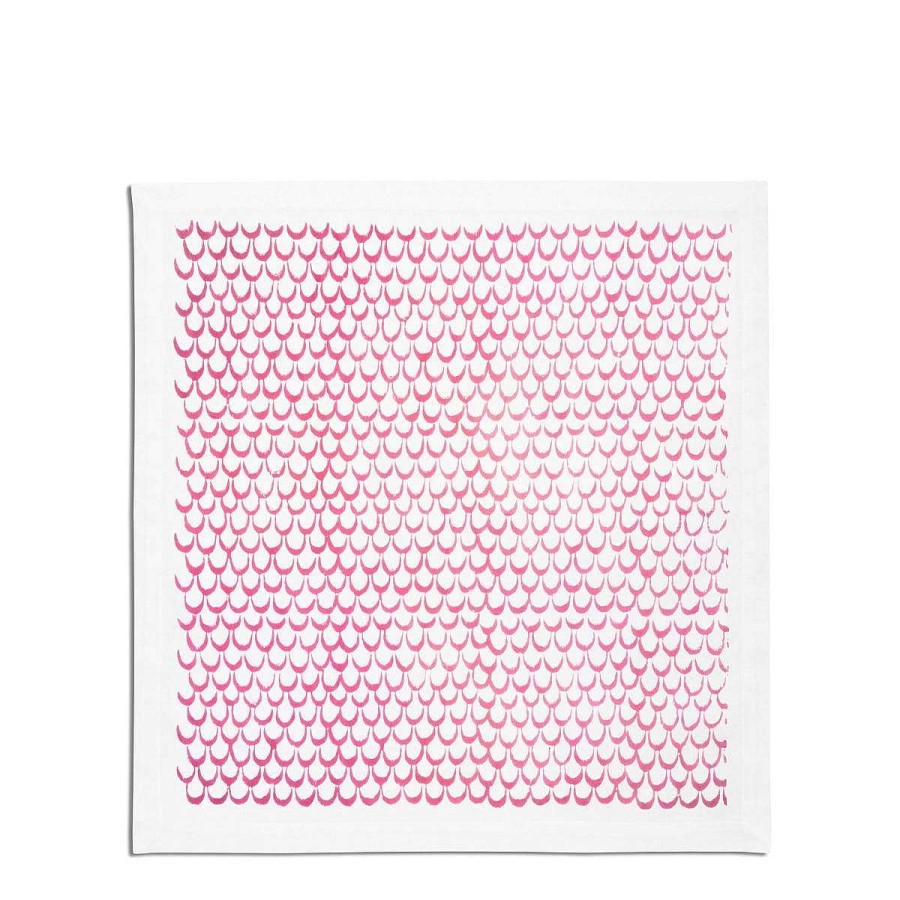 Daylesford Organic Block Pink Feather Napkin Best