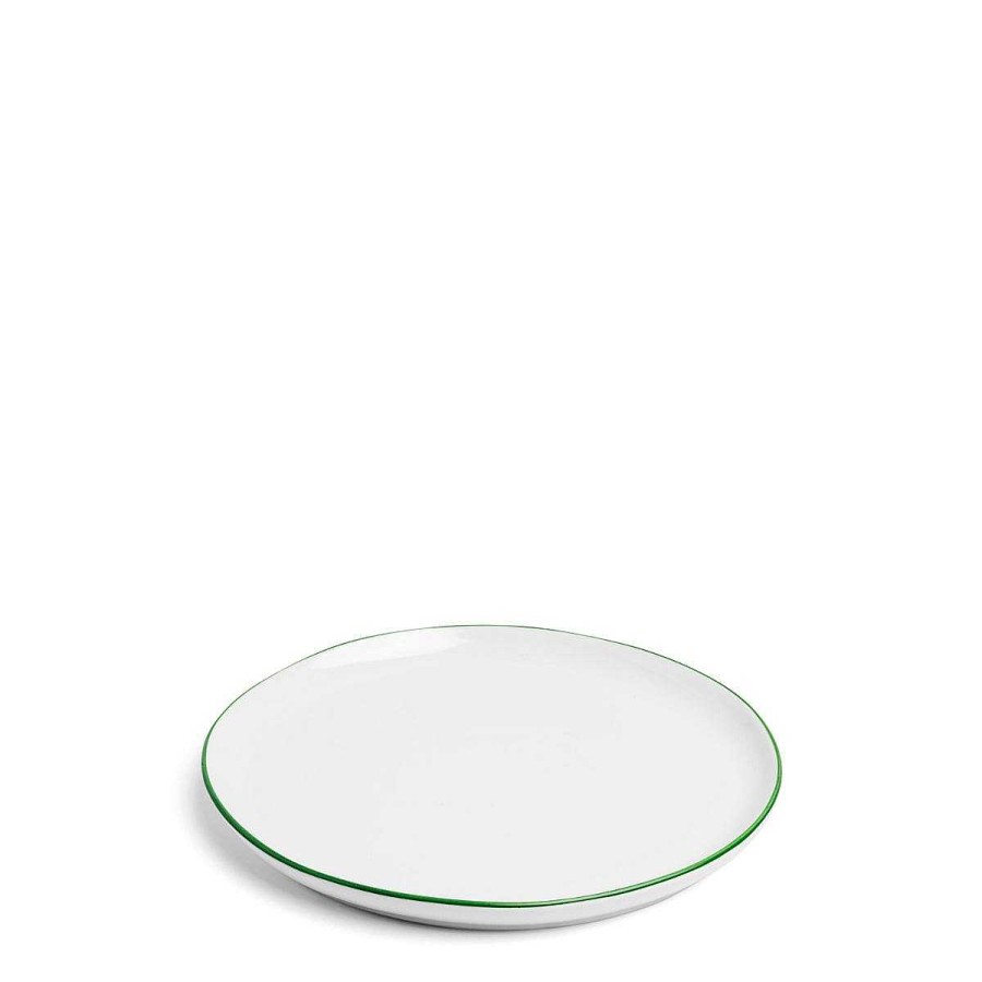 Daylesford Organic Edge Breakfast Plate Dark Green New