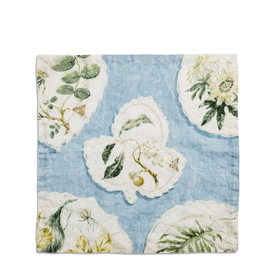 Daylesford Organic Daylesford X Colefax Quince Garden Napkin In Blue With Hazel New