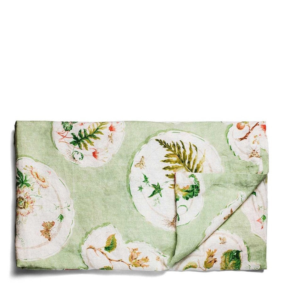 Daylesford Organic Daylesford X Colefax Quince Garden Tablecloth In Green New