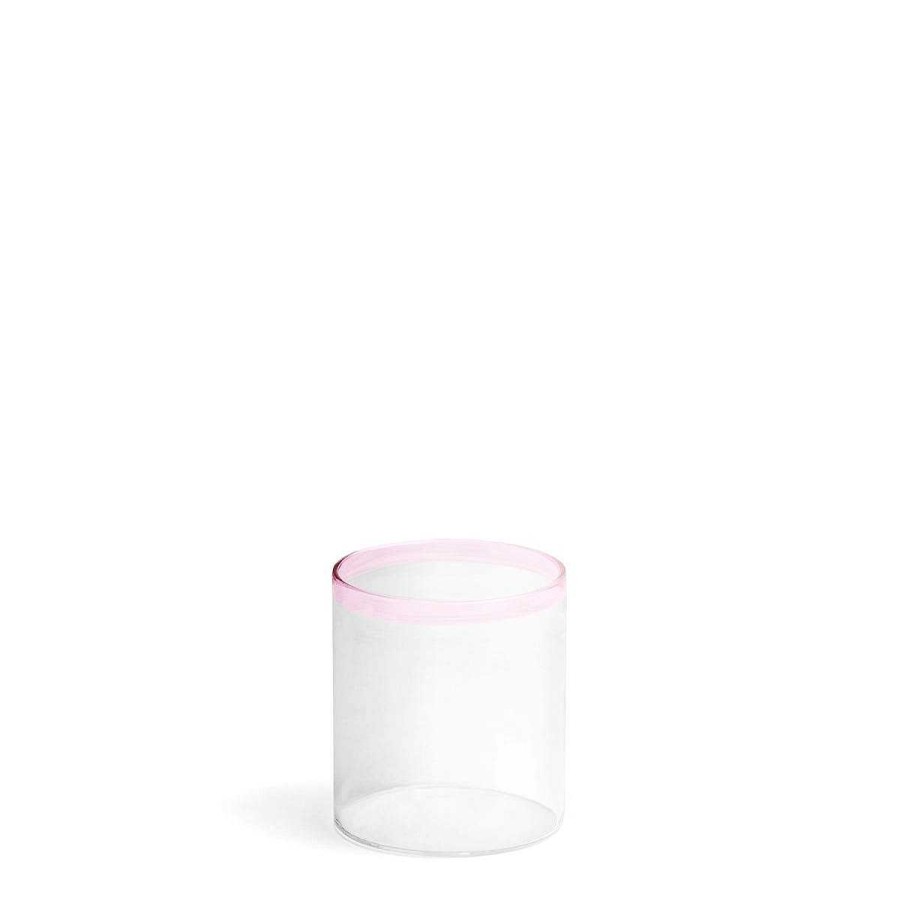 Daylesford Organic Tealight Holder Pink Rim Clearance