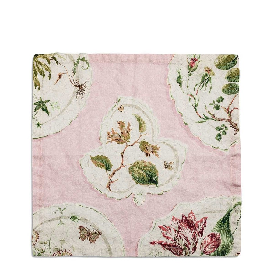 Daylesford Organic Daylesford X Colefax Quince Garden Napkin In Pink With Hazel Wholesale