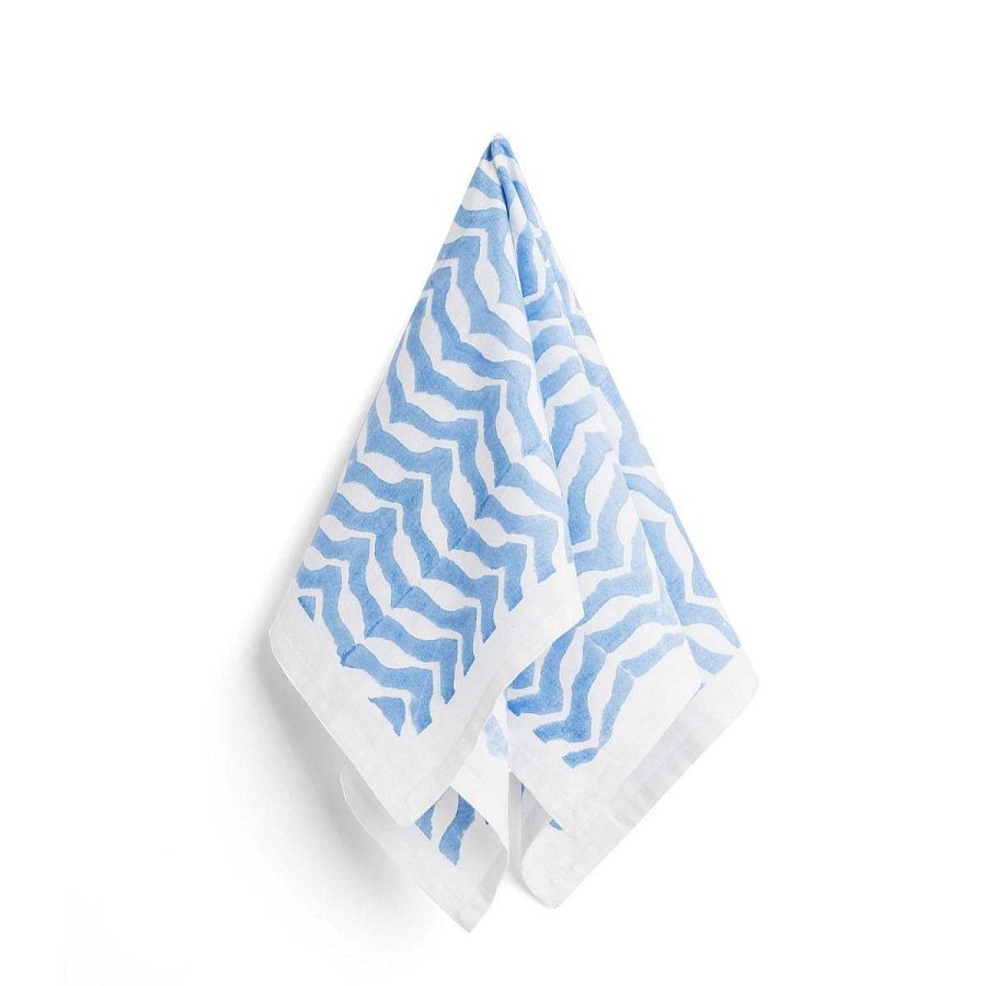 Daylesford Organic Block Sky Wave Napkin Wholesale