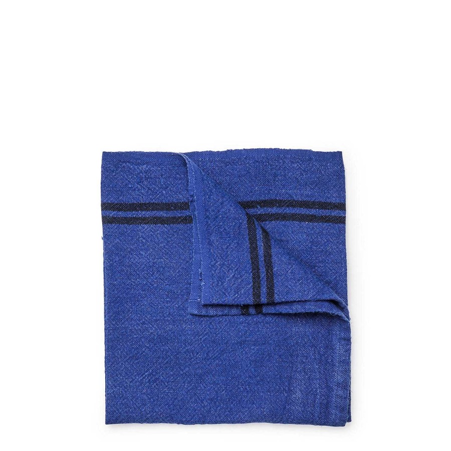 Daylesford Organic Vetra Blue Linen Napkin New