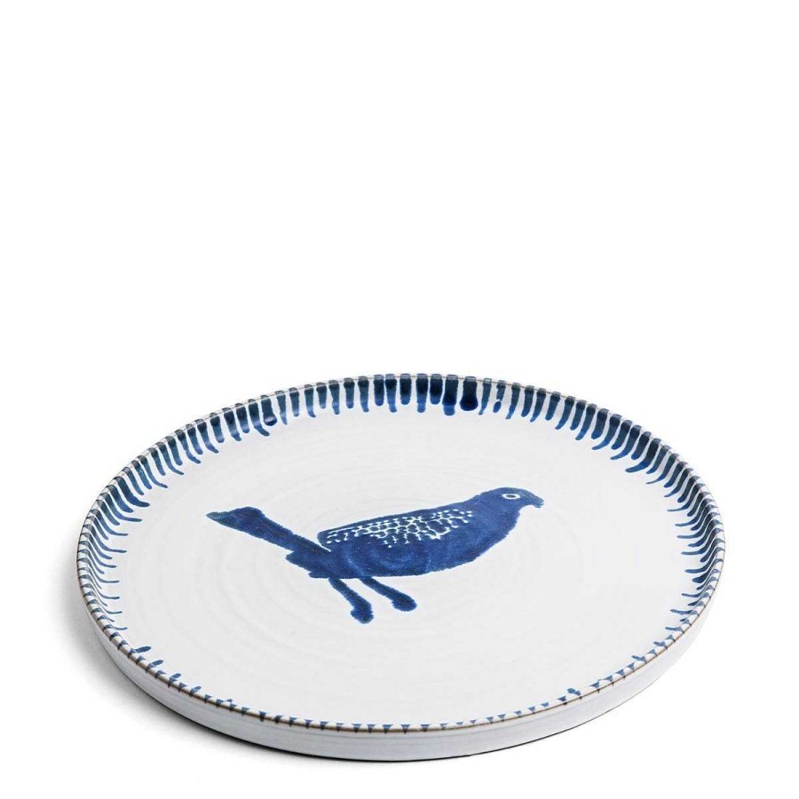 Daylesford Organic Galley Skylark Large Blue Plate New