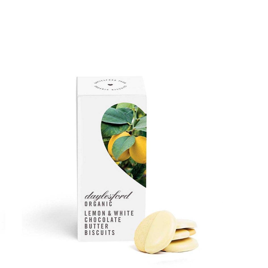 Daylesford Organic Organic White Chocolate Lemon Butter Biscuits Hot