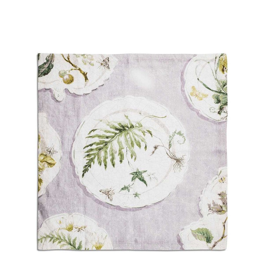 Daylesford Organic Daylesford X Colefax Quince Garden Napkin In Lilac With Fern Clearance