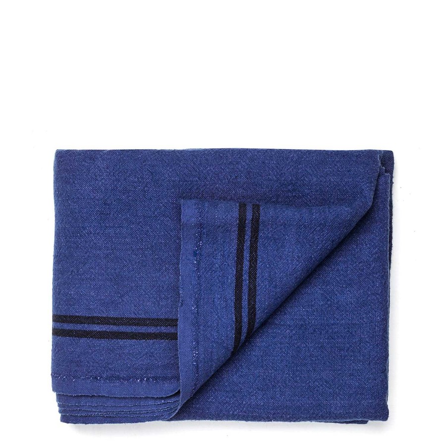 Daylesford Organic Vetra Blue Linen Tablecloth Clearance