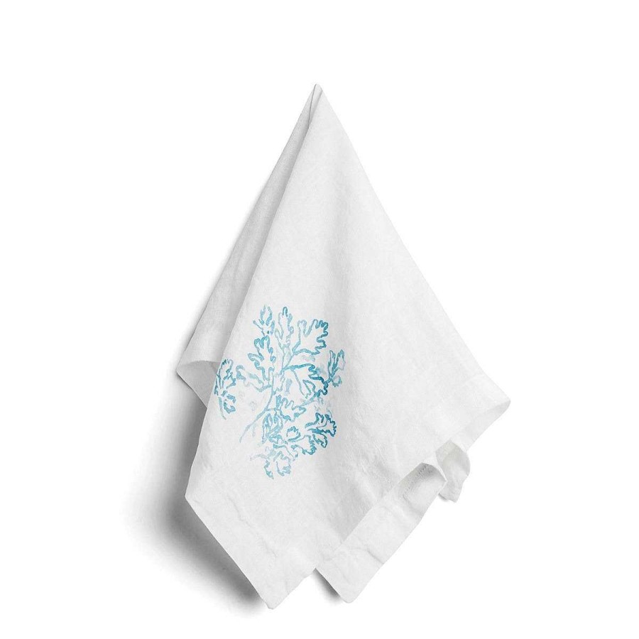 Daylesford Organic Eden Blue Parsley Napkin New