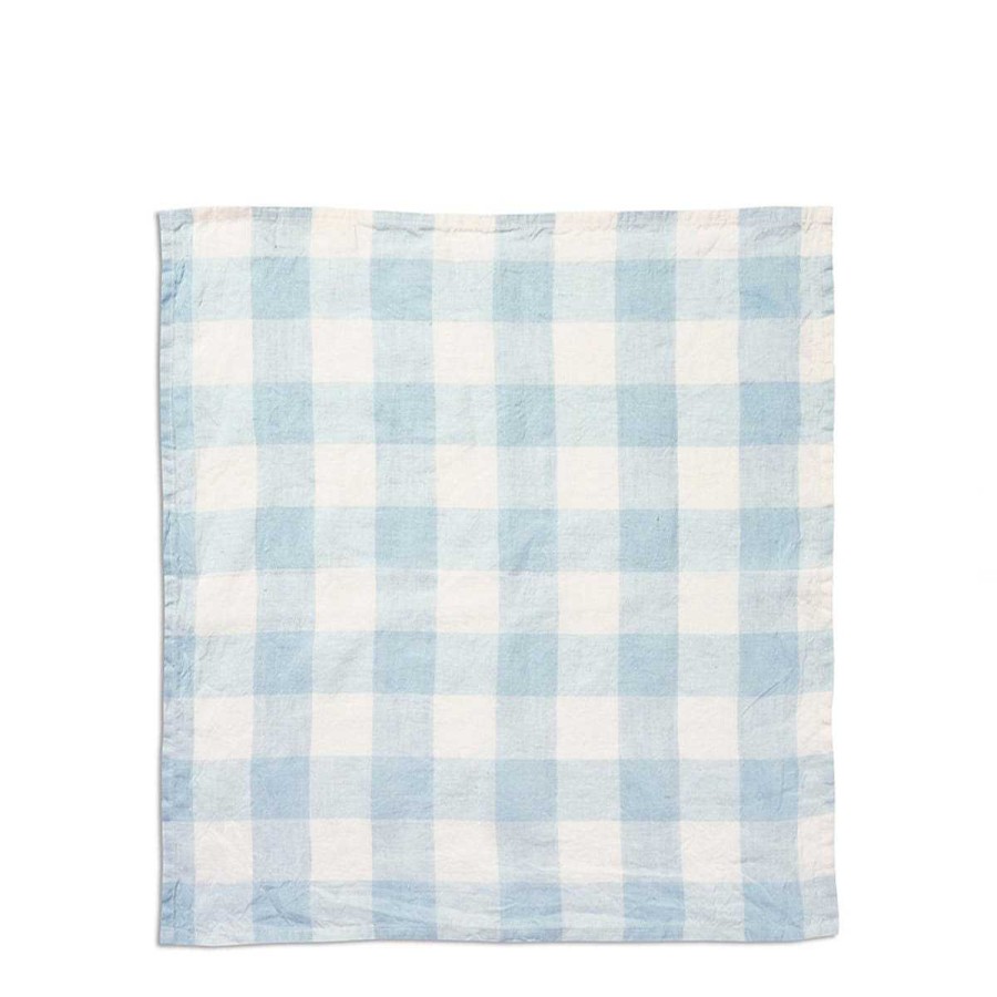 Daylesford Organic Blue & White Check Napkin New