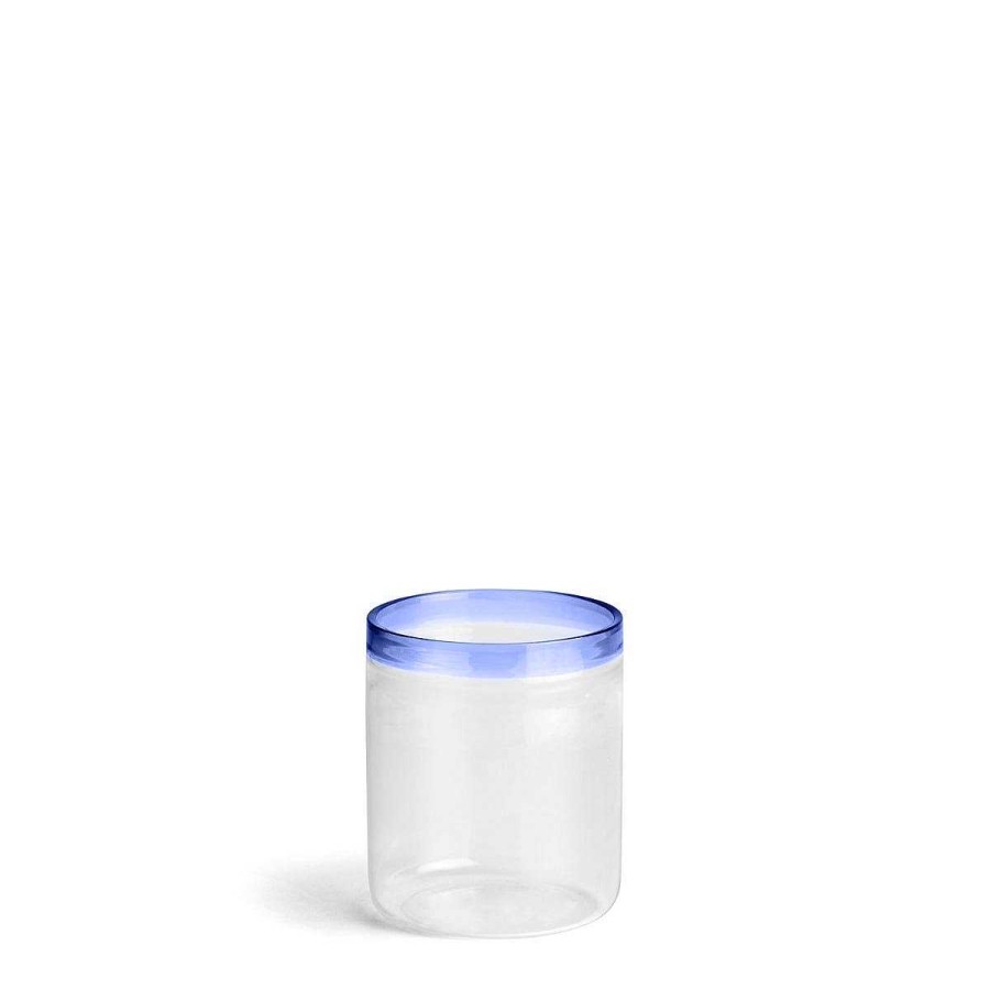 Daylesford Organic Tealight Candle Holder With Blue Rim Clearance