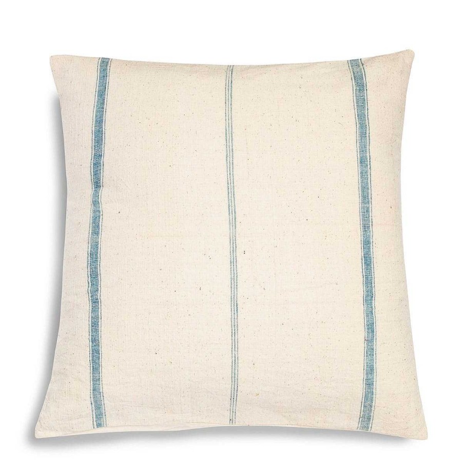 Daylesford Organic Nila Suti Tri Stripe Cushion Large New