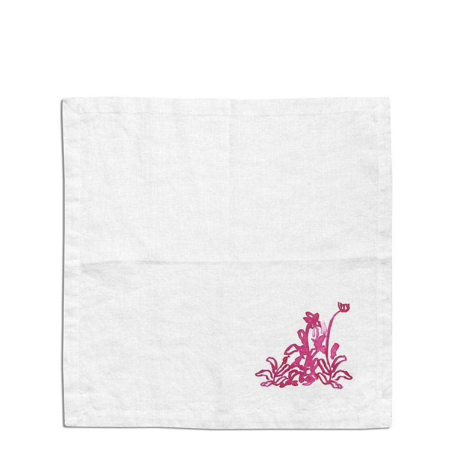 Daylesford Organic Eden Pink Cosmos Napkin New