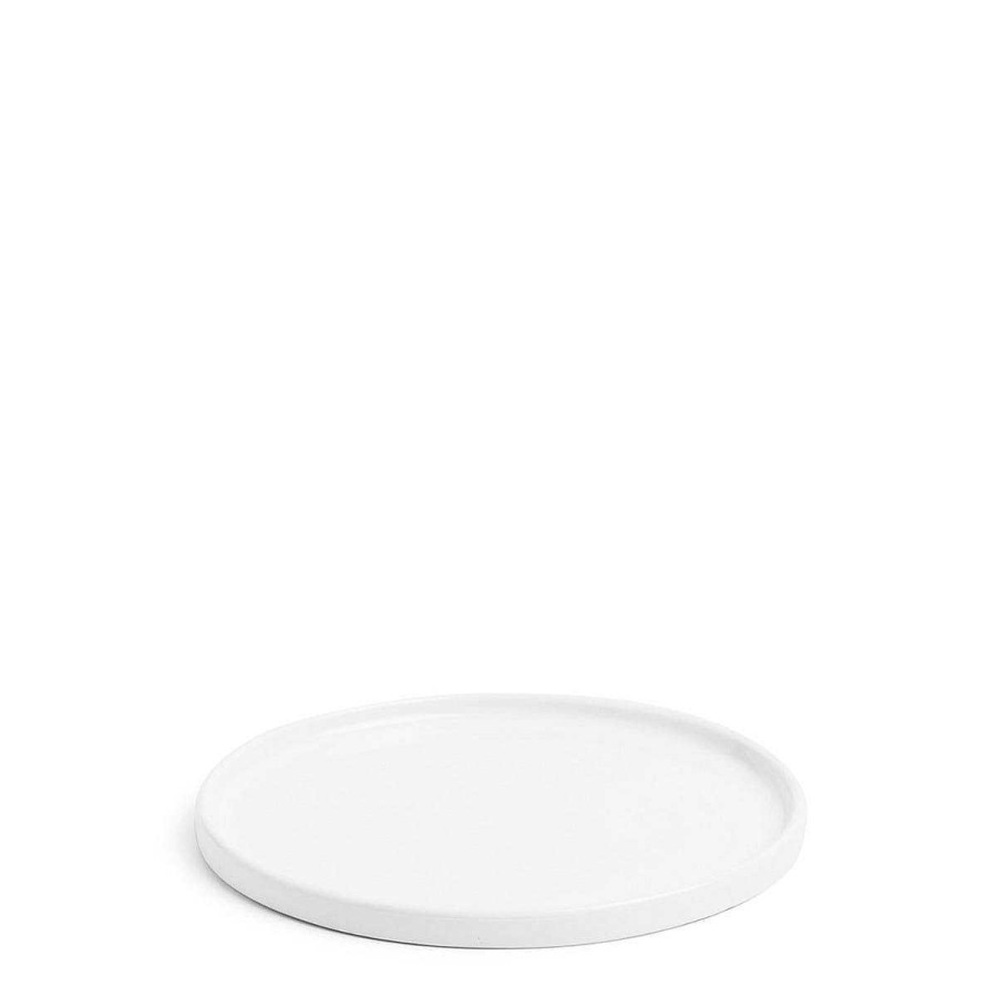 Daylesford Organic Fairford Dessert Plate Glossy White New