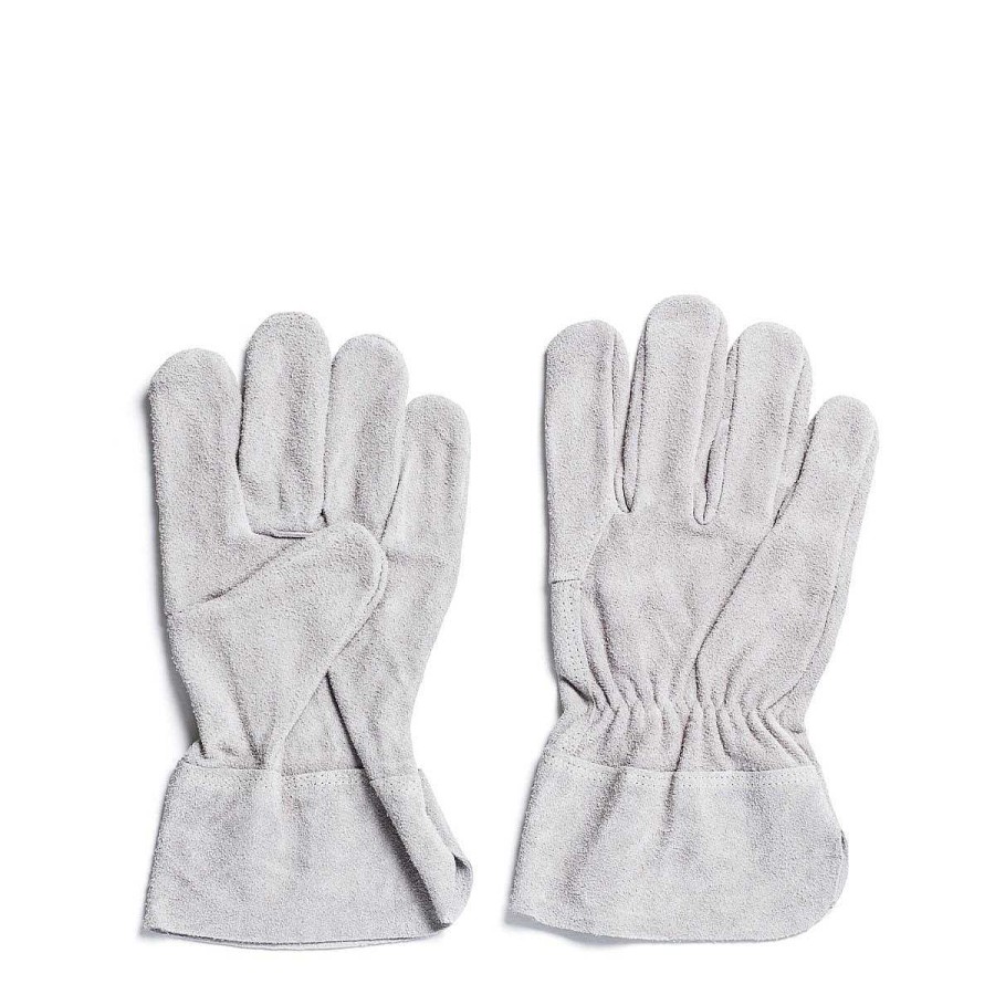 Daylesford Organic Grey Suede Gardening Gloves Short New