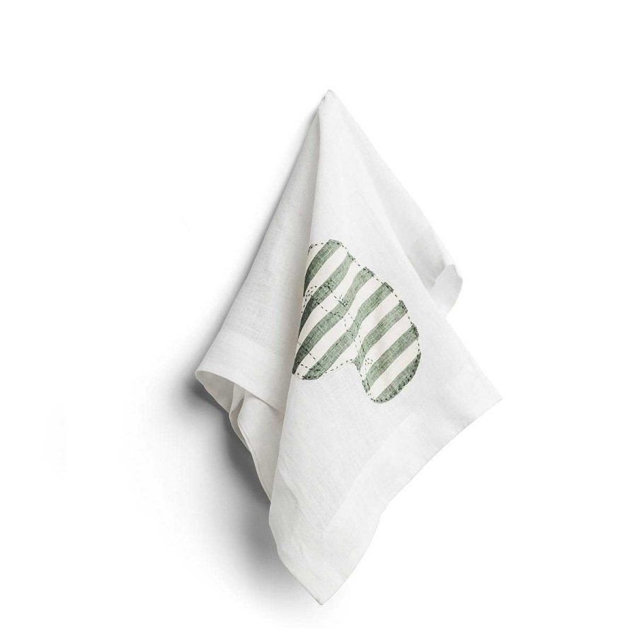 Daylesford Organic Nila Market Napkin Set Green New