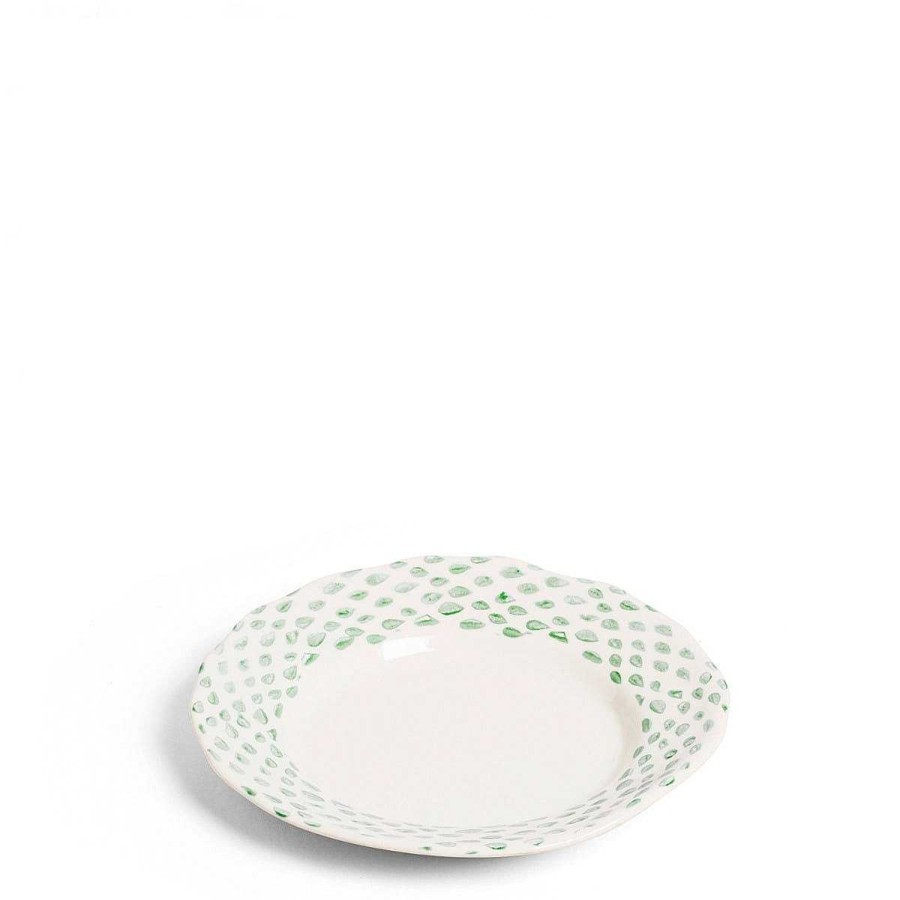 Daylesford Organic Dot Side Plate Green Clearance