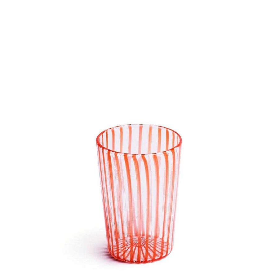 Daylesford Organic Allsort Large Red Striped Glass Hot