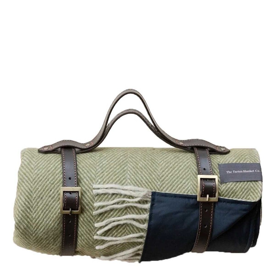 Daylesford Organic Picnic Blanket Olive With Carrier Wholesale