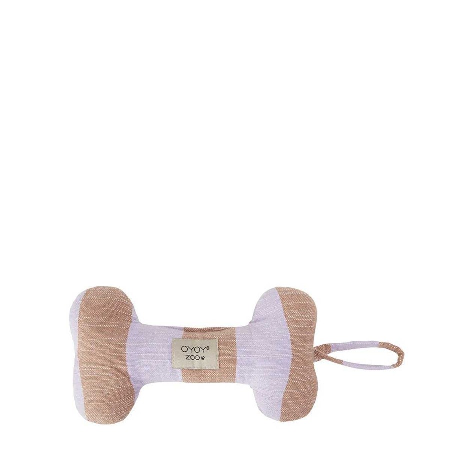 Daylesford Organic Purple Stripe Bone Dog Toy Small New