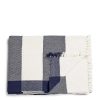 Daylesford Organic Abbey Stripe Blanket Navy Wholesale