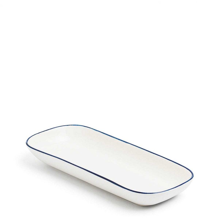 Daylesford Organic Edge Serving Plate Blue Hot