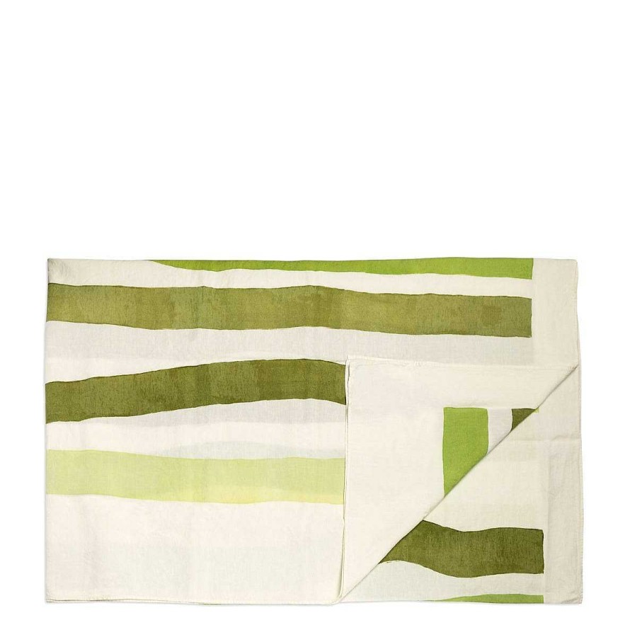 Daylesford Organic Rigato Tablecloth Green Best