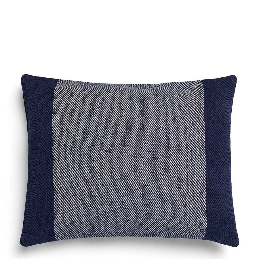 Daylesford Organic Borderline Cushion Navy New