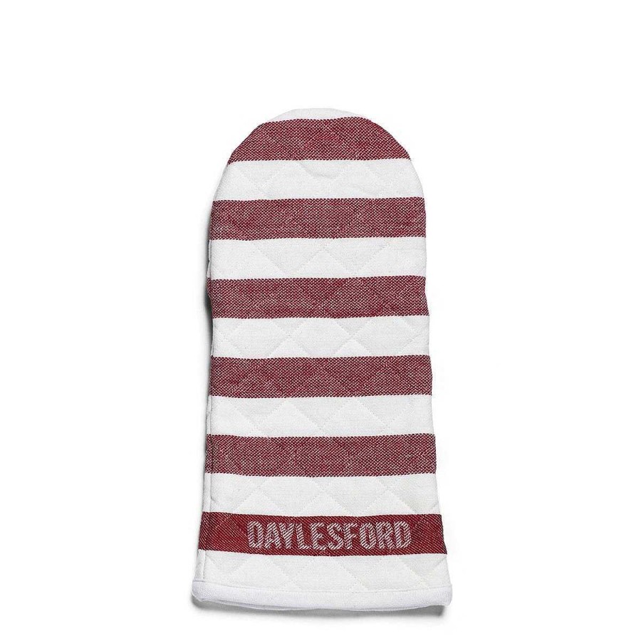 Daylesford Organic White & Red Stripe Oven Glove Online