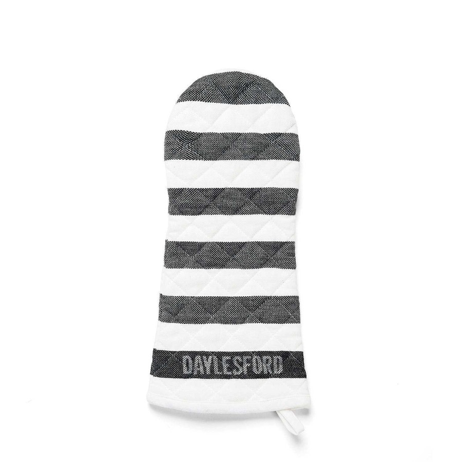 Daylesford Organic Black & White Stripe Oven Glove New