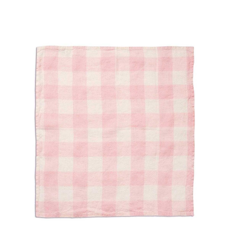 Daylesford Organic Pink & White Check Napkin Hot