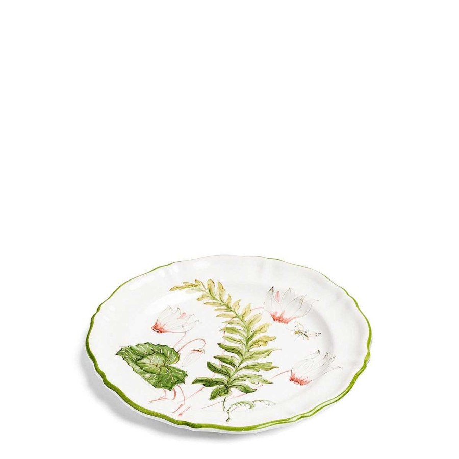 Daylesford Organic Daylesford X Colefax Quince Garden Side Plate With Fern & Cyclamen Wholesale