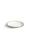 Daylesford Organic White & Green Enamel Bowl Hot