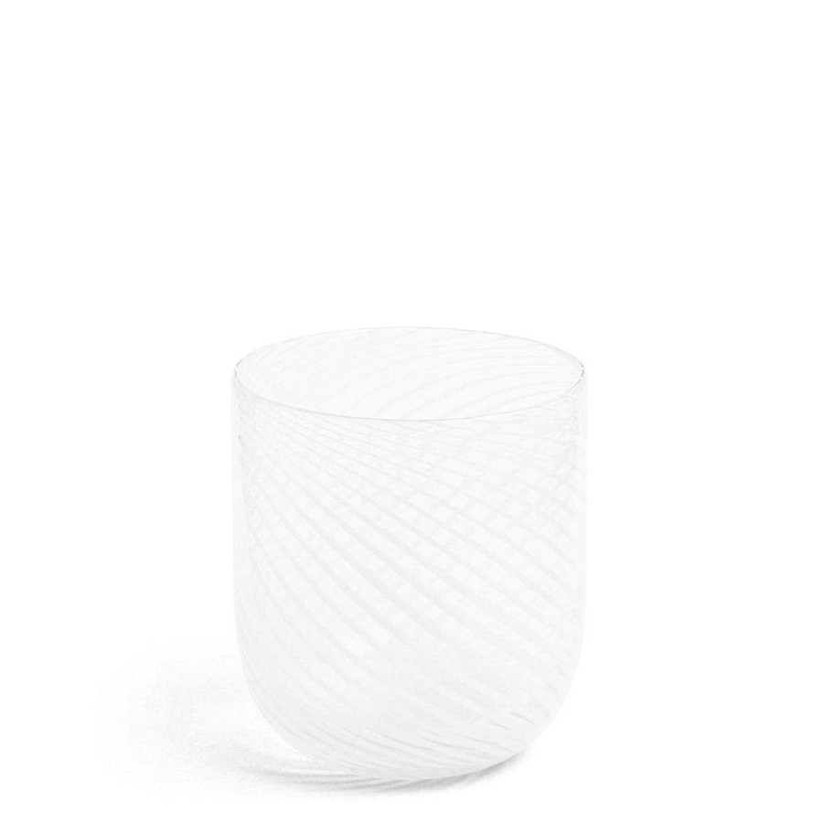 Daylesford Organic Mondrian White Spiral Stripe Vase Low Clearance