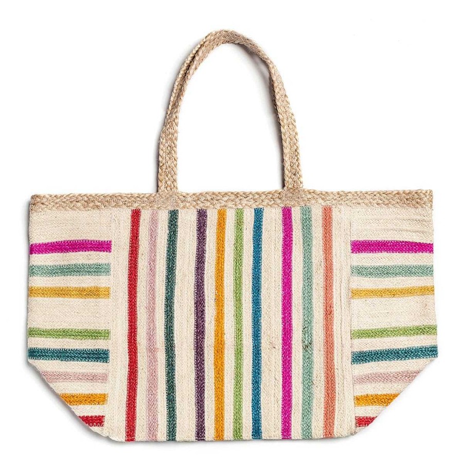 Daylesford Organic Beni Calypso Stripe Tote Bag Large Best