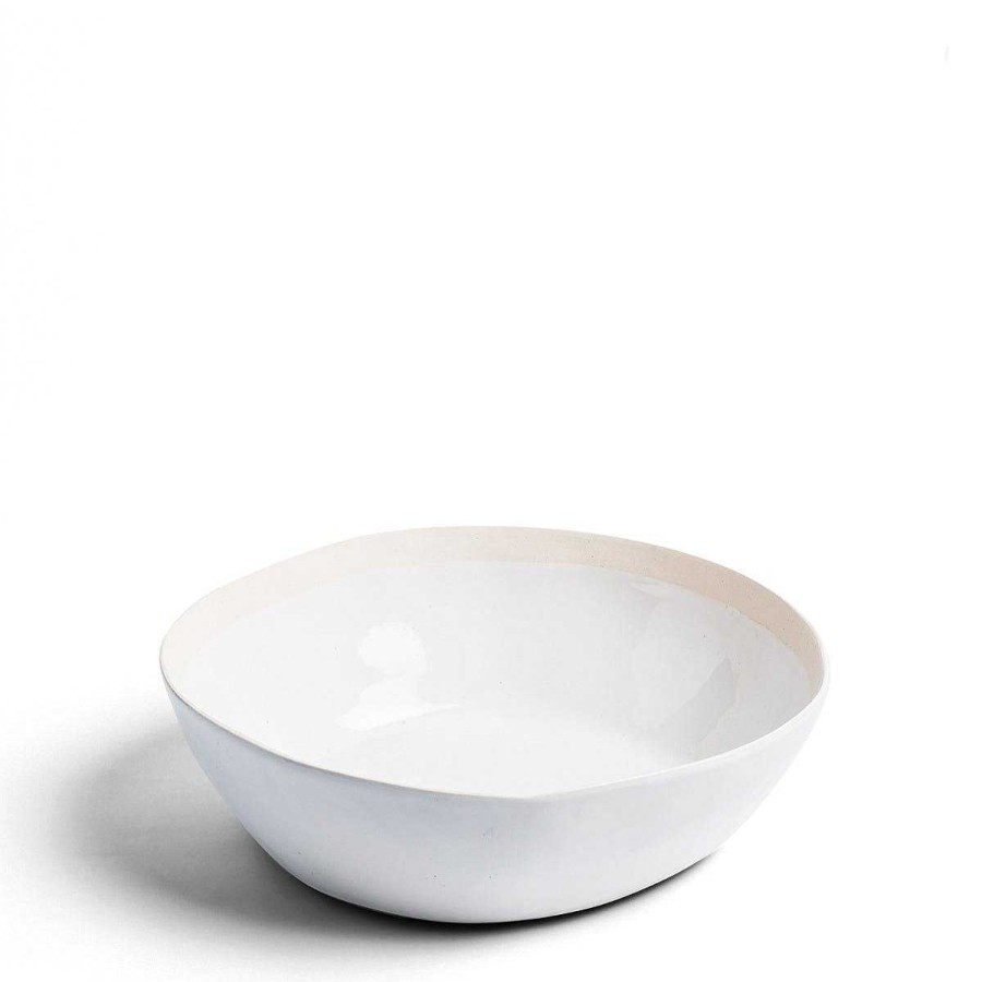 Daylesford Organic Baunton Salad Bowl White Large Clearance