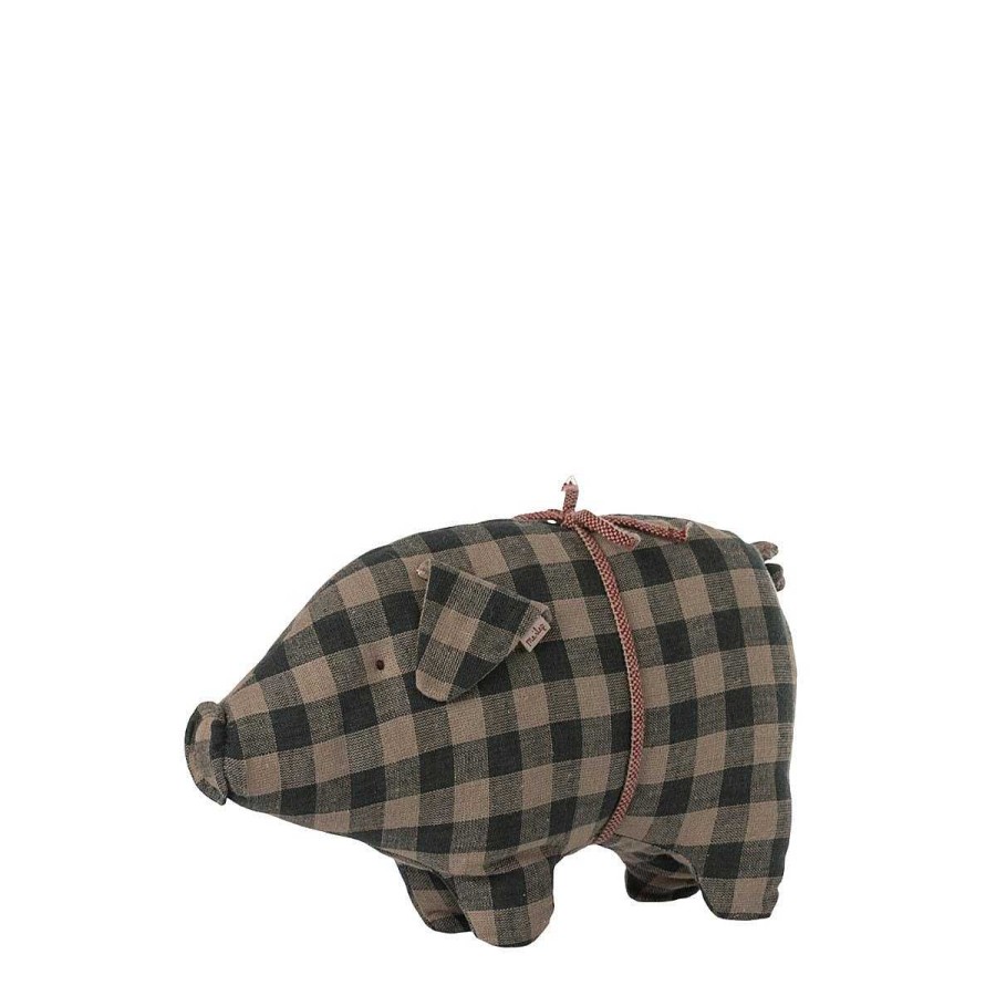 Daylesford Organic Green Linen Check Pig Best